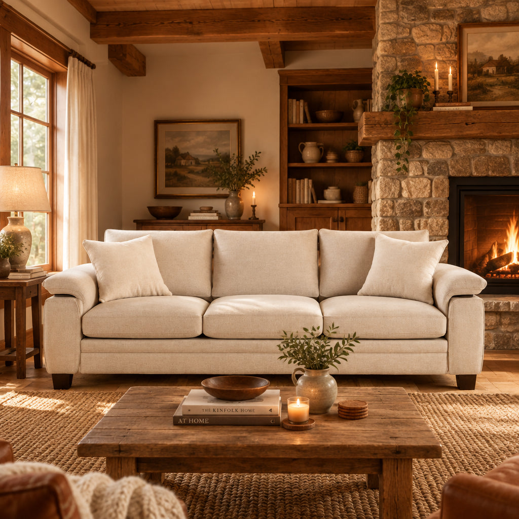 Chenille Modular Sectional Sofa in Beige