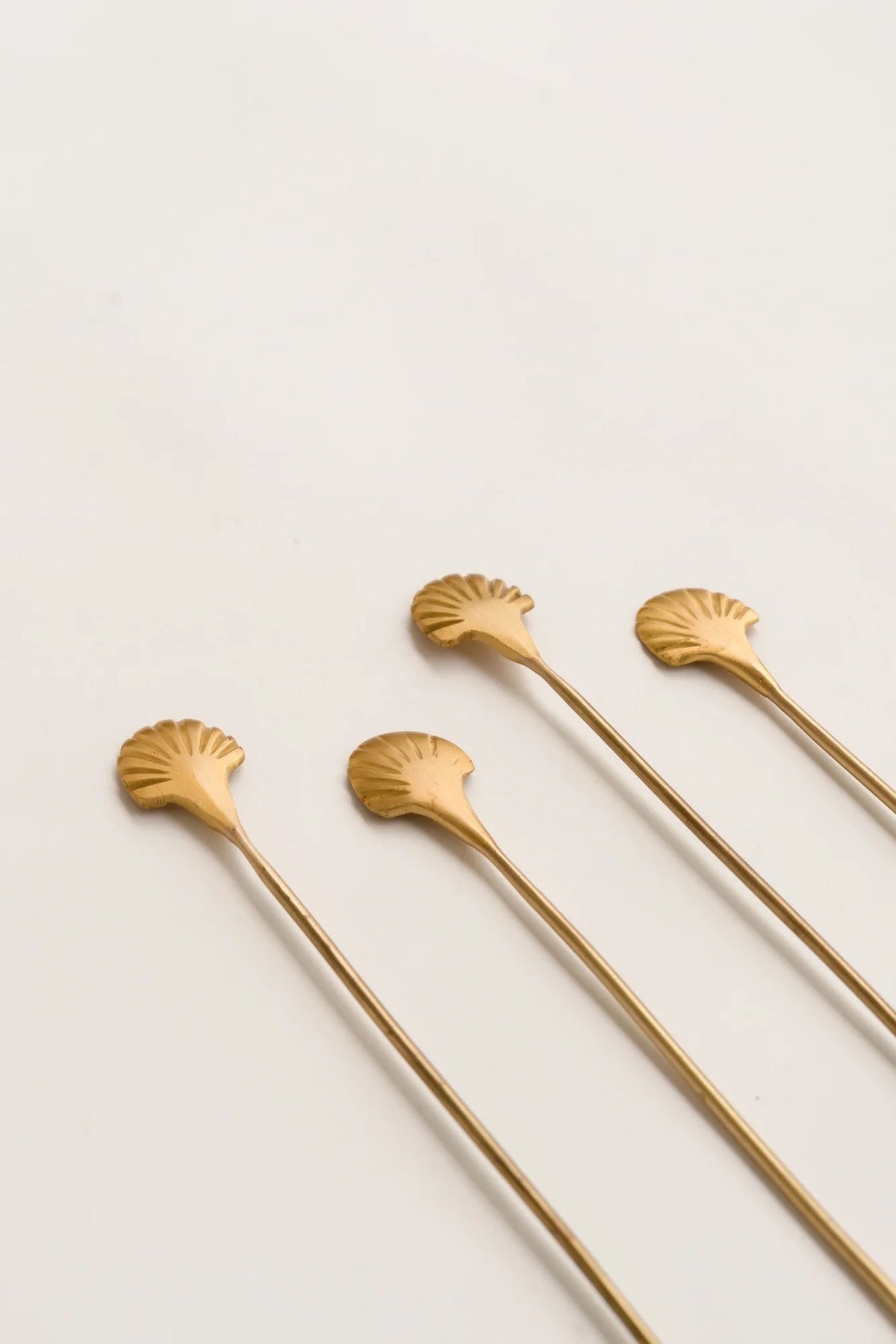 Brass Seashell Stirrers - Set of 4