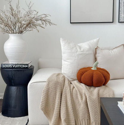 Jumbo Sherpa Orange Pumpkin Pillow
