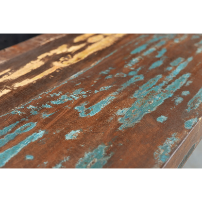Old Reclaimed Wood Bench with Metal Legs