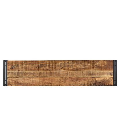Reclaimed Mango Wood Bench with Metal Legs