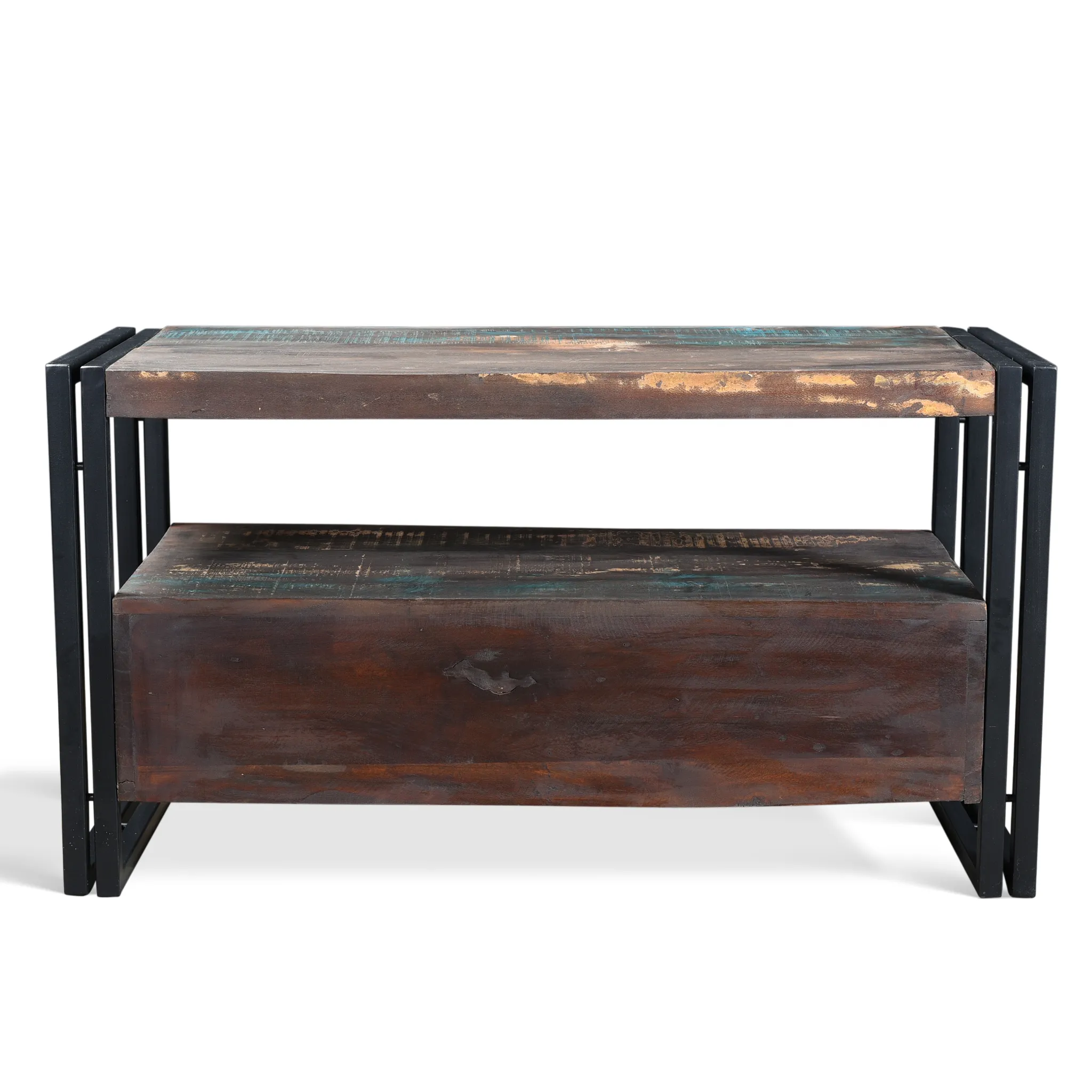 Reclaimed Wood TV Cabinet With Drawers
