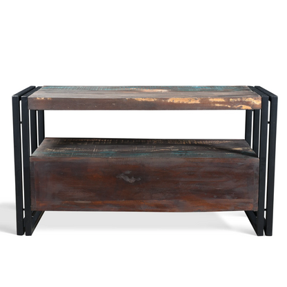 Reclaimed Wood TV Cabinet With Drawers