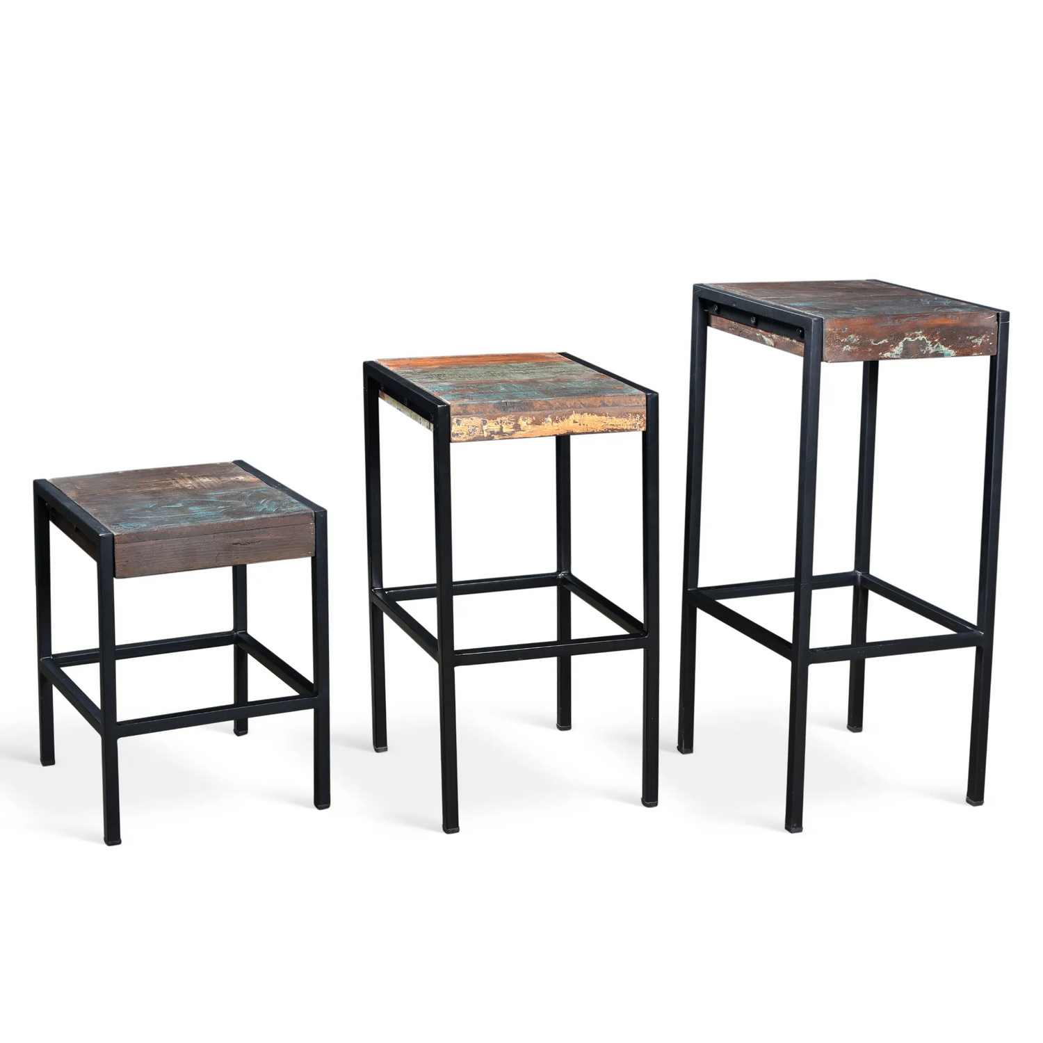 Quebec Reclaimed Wood Stool