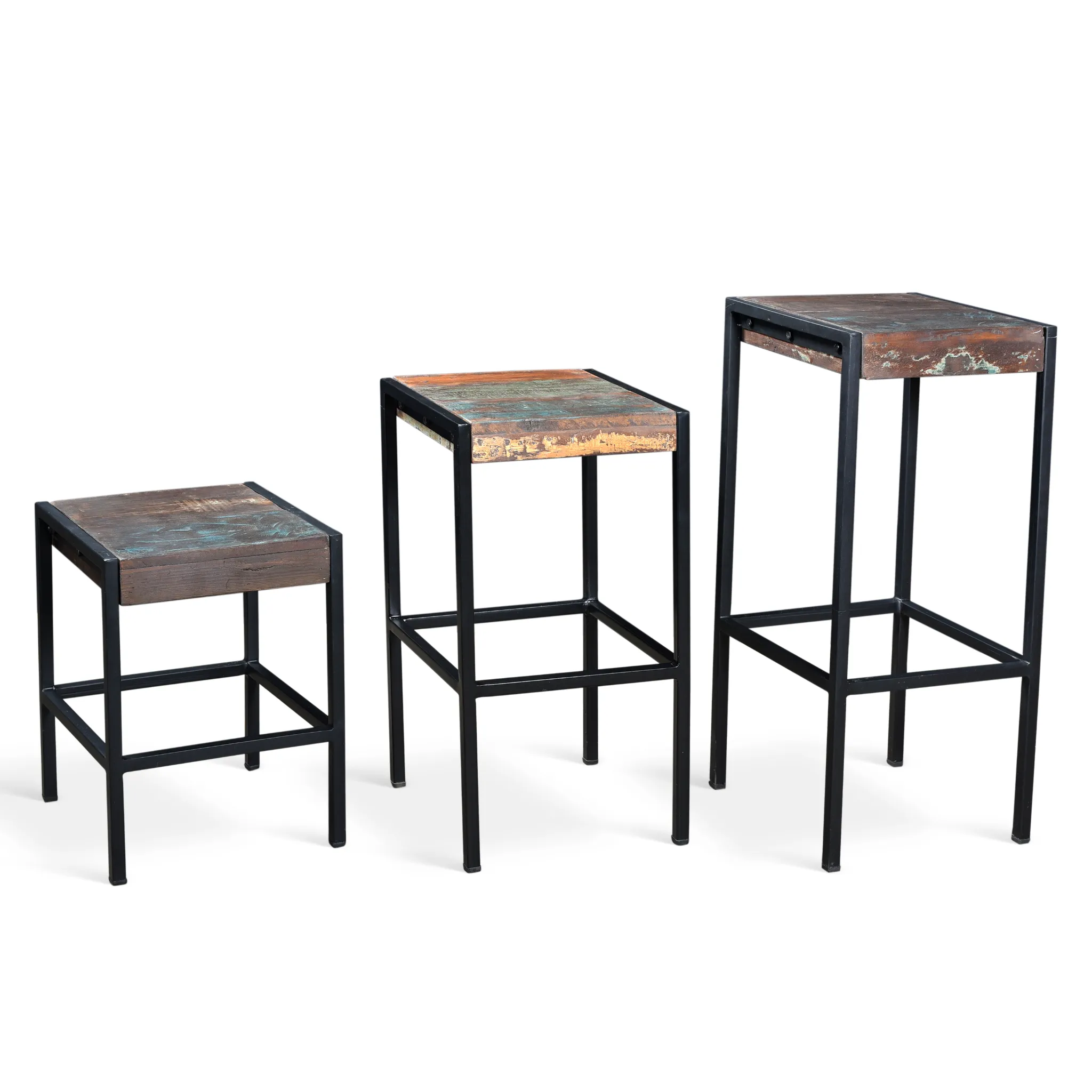 Quebec Reclaimed Wood Stool