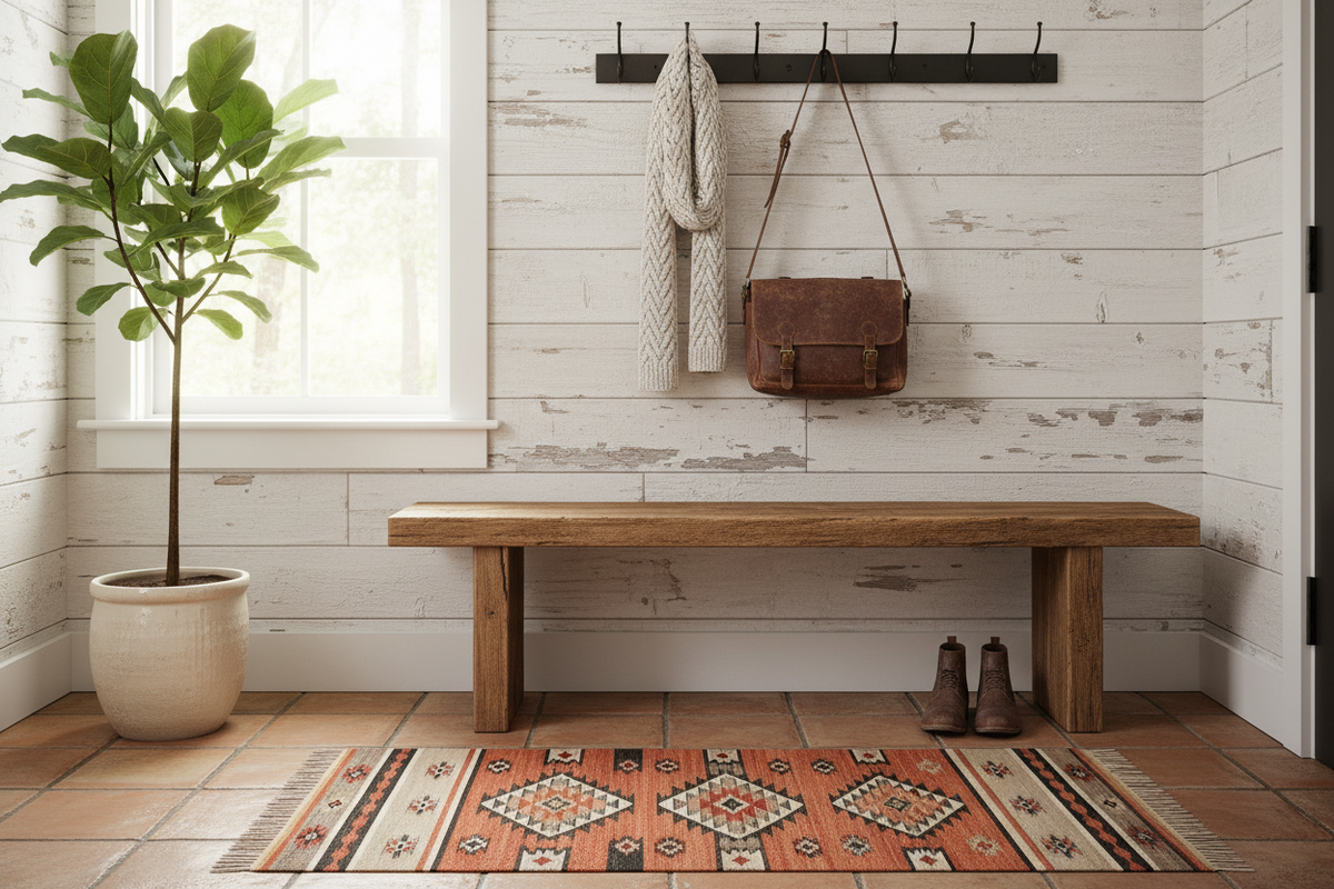 Solid Sheesham Wood Bench