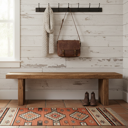 Solid Sheesham Wood Bench