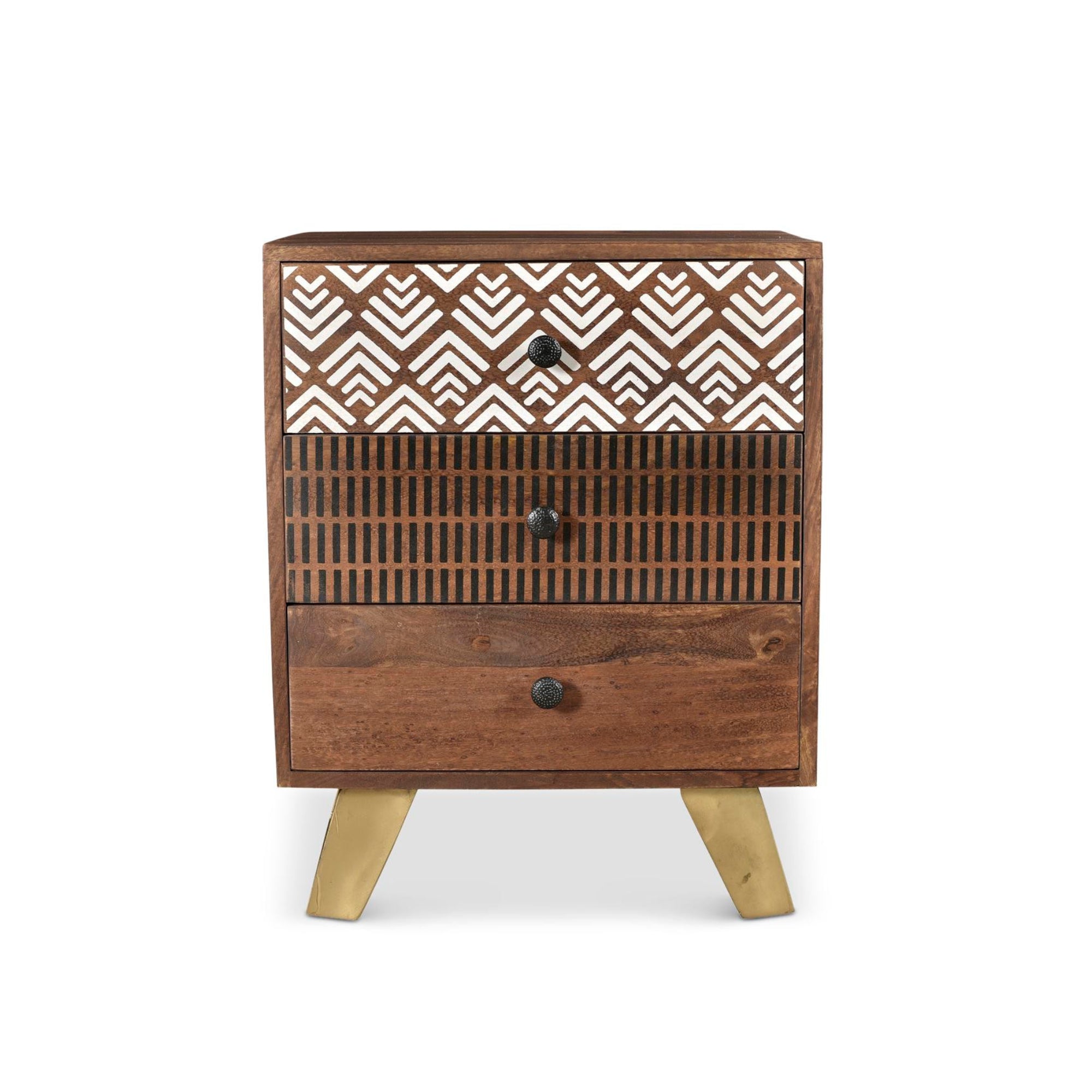 Olga Retro Side Table with Drawers