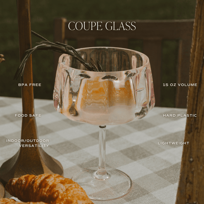 Outdoor Plastic Drinkware - Coupe 15 oz