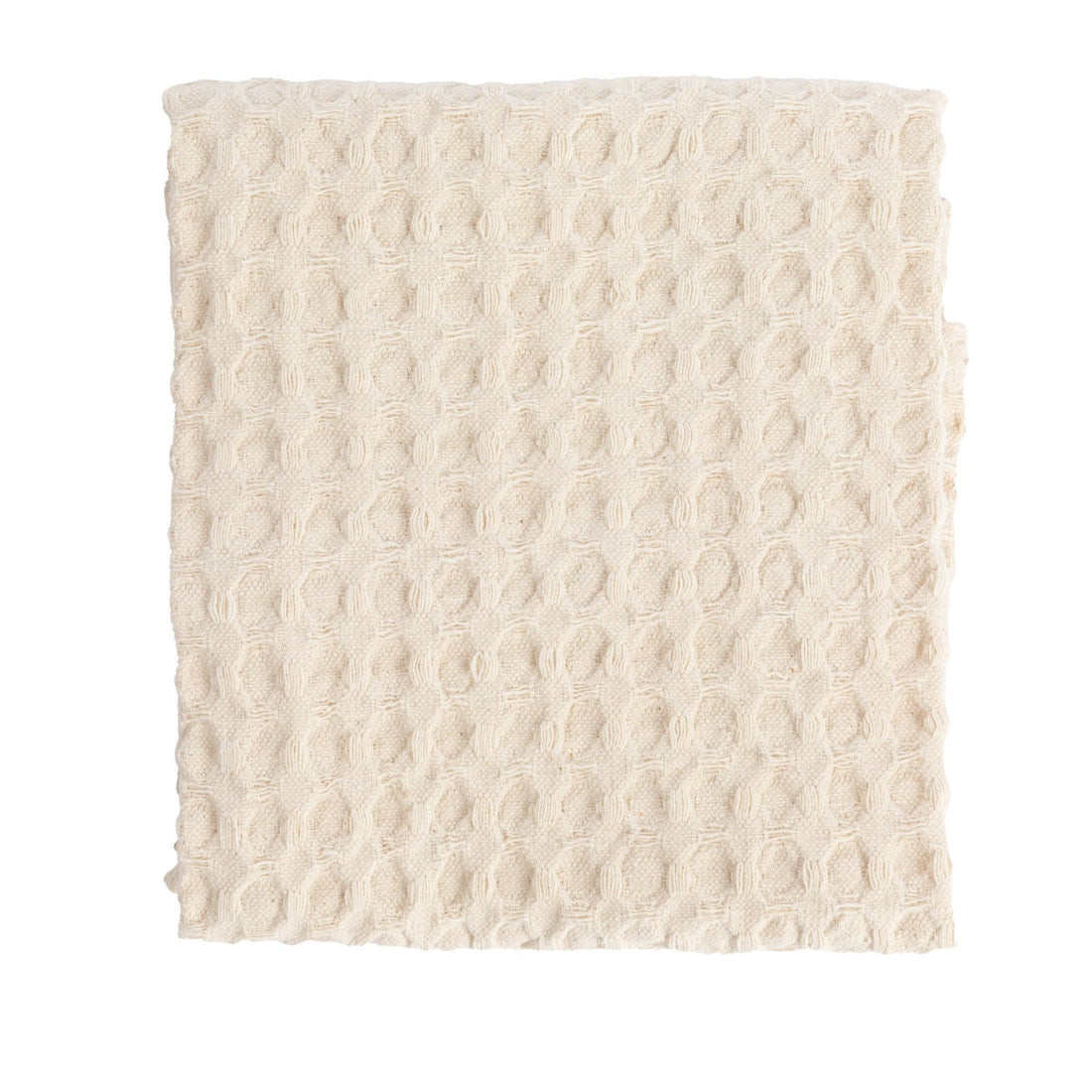 Natural Cream Stonewashed Waffle Weave Kitchen Tea Towel