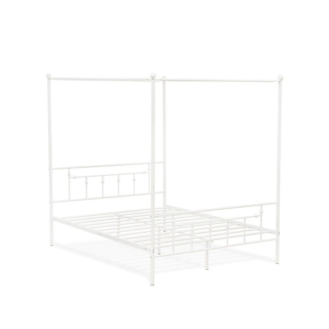 Anniston Queen Size Canopy Bed - White