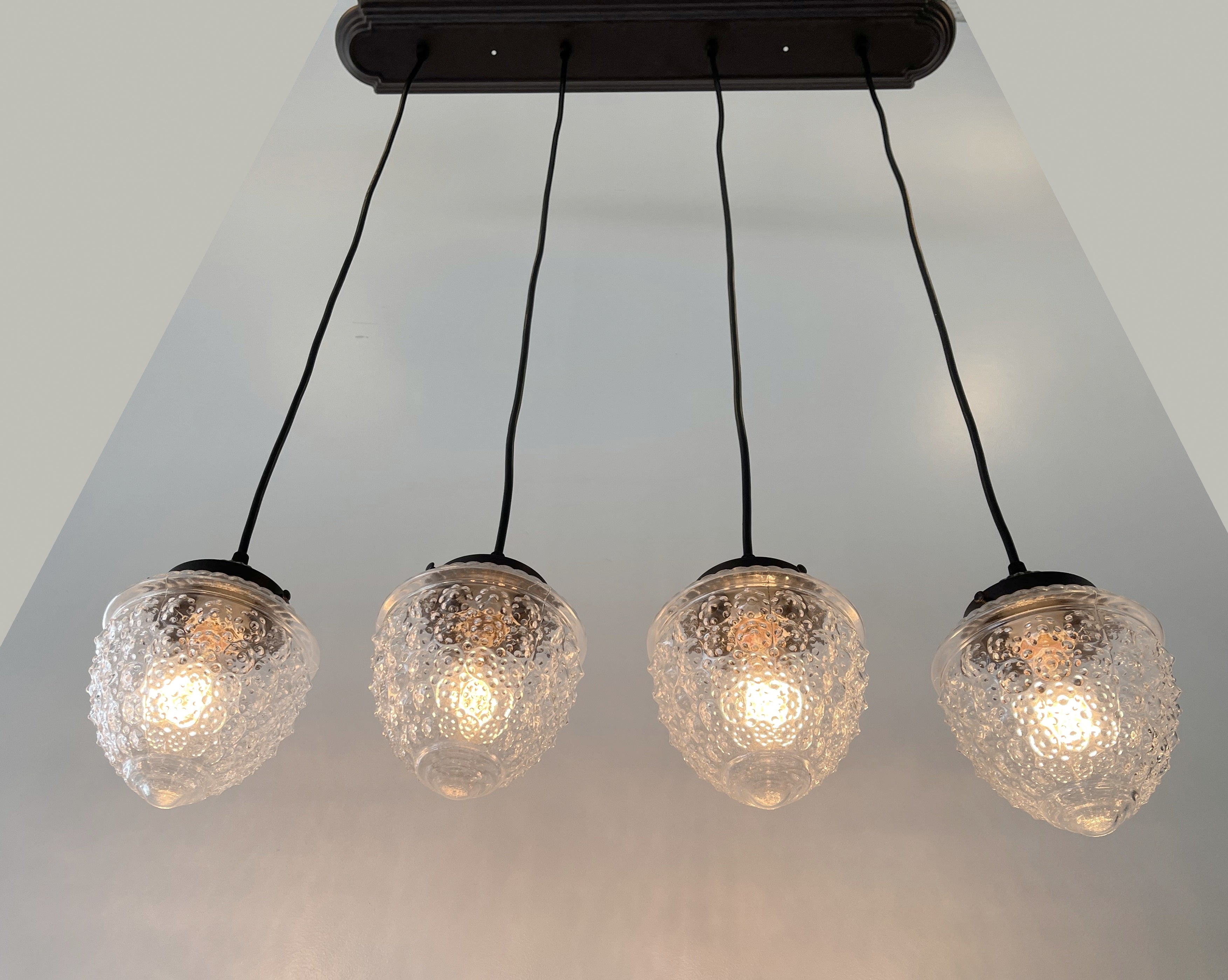 Antique Glass Dining Room Rectangular Pendant Chandelier Ceiling Light