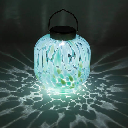 Cabin Solar Lantern 8" Handblown Glass