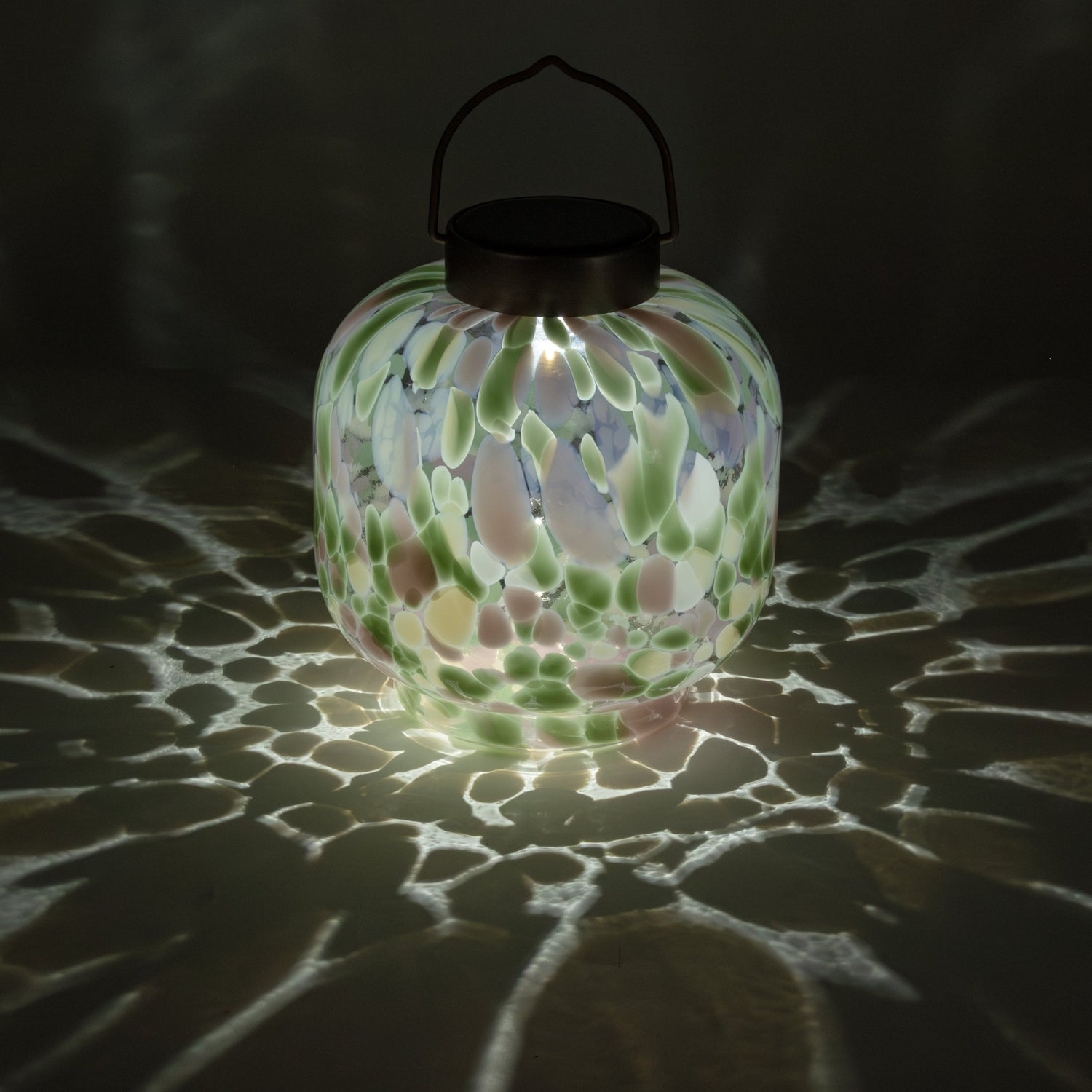 Cabin Solar Lantern 8" Handblown Glass