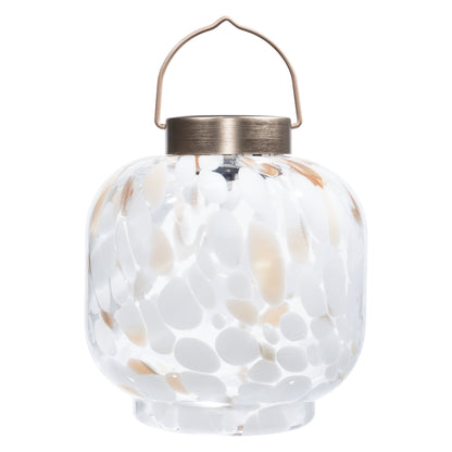 Cabin Solar Lantern 8" Handblown Glass