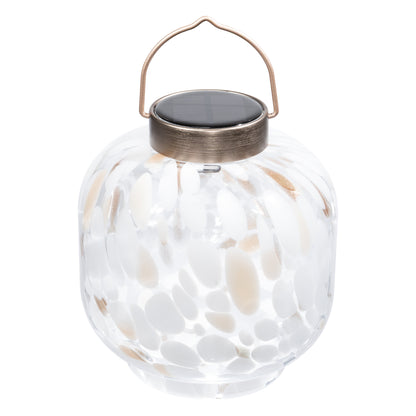 Cabin Solar Lantern 8" Handblown Glass