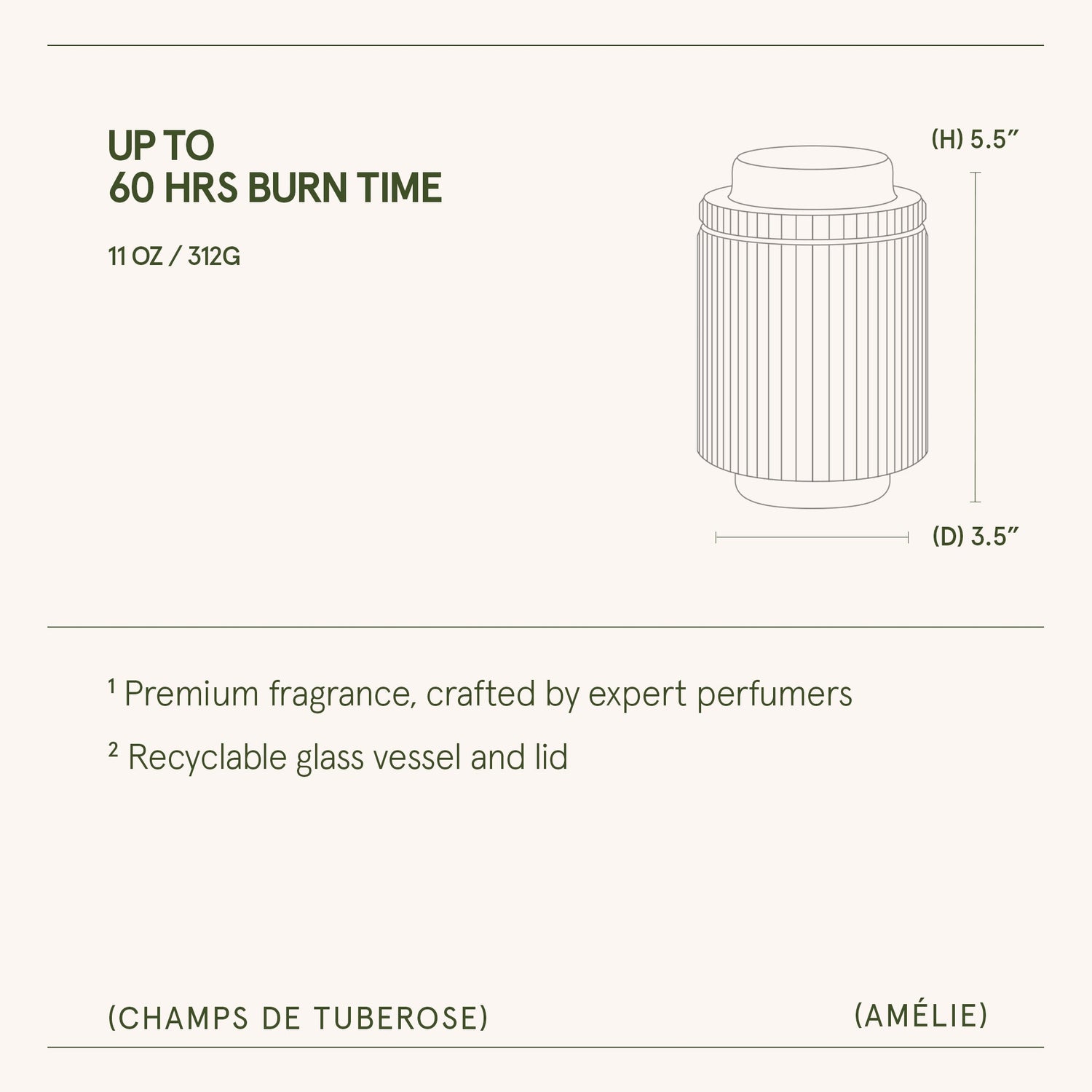 Amélie –  Champs de Tuberose Candle
