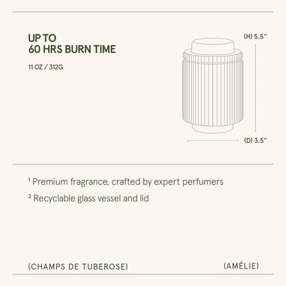 Amélie –  Champs de Tuberose Candle
