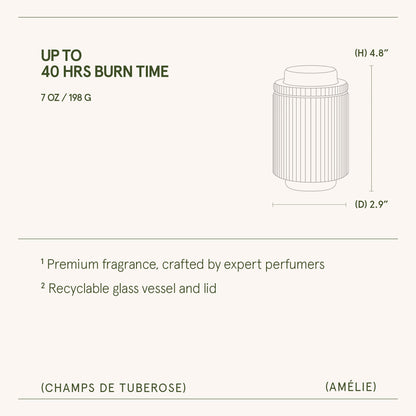 Amélie –  Champs de Tuberose Candle