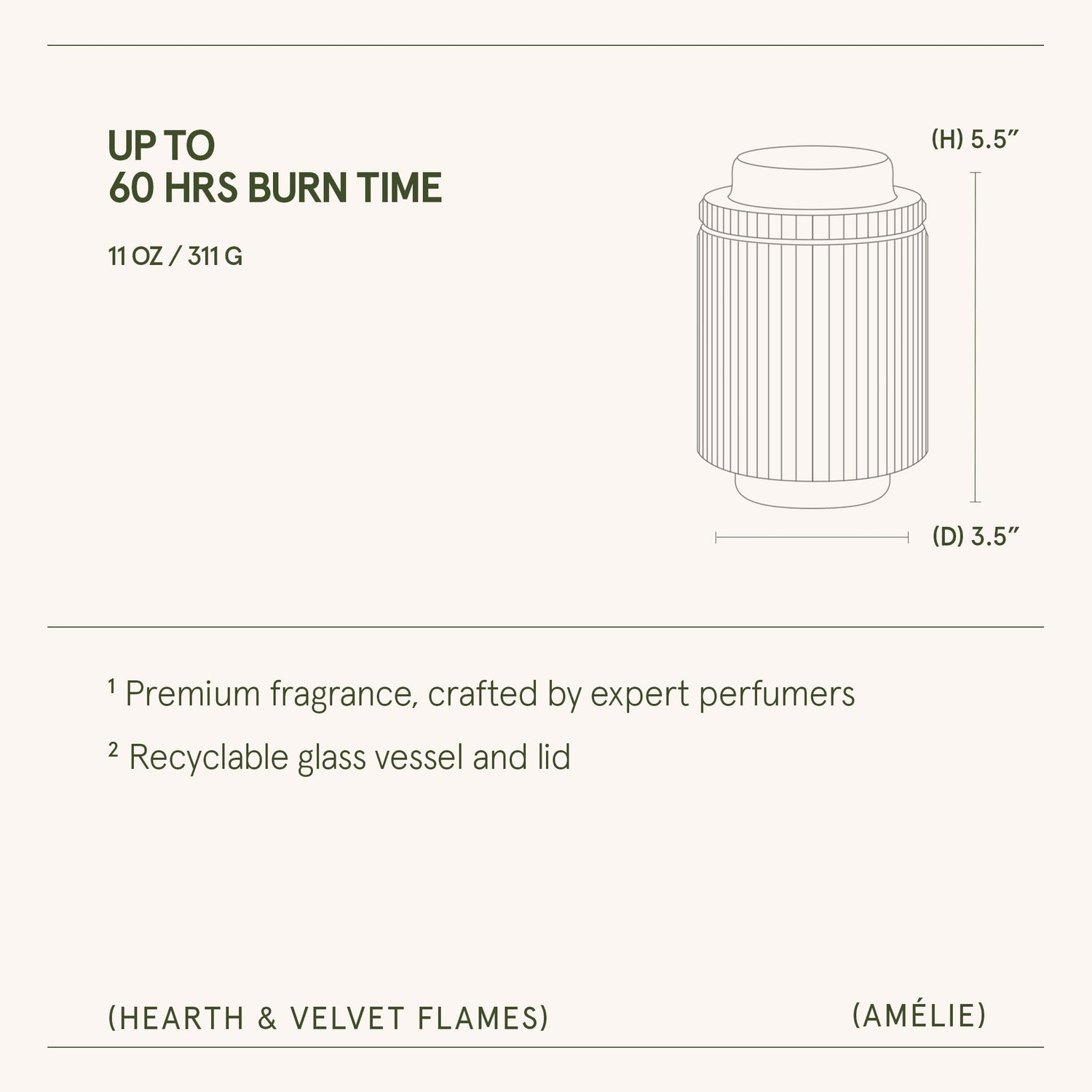 Amélie – Hearth &amp; Velvet Flames 11oz Candle