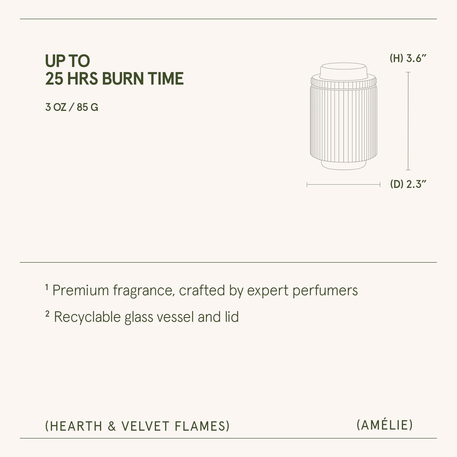 Amélie – Hearth &amp; Velvet Flames 3oz Candle