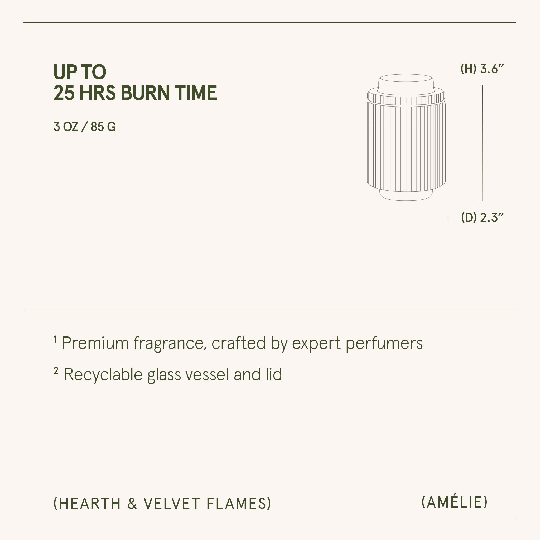 Amélie – Hearth &amp; Velvet Flames 3oz Candle