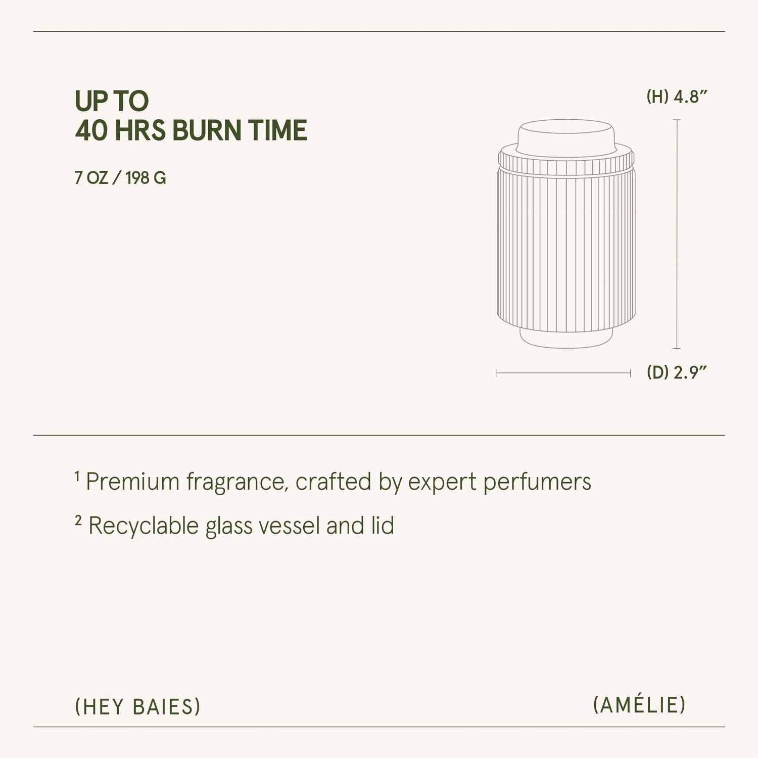 Amélie –  Hey Baies Candle