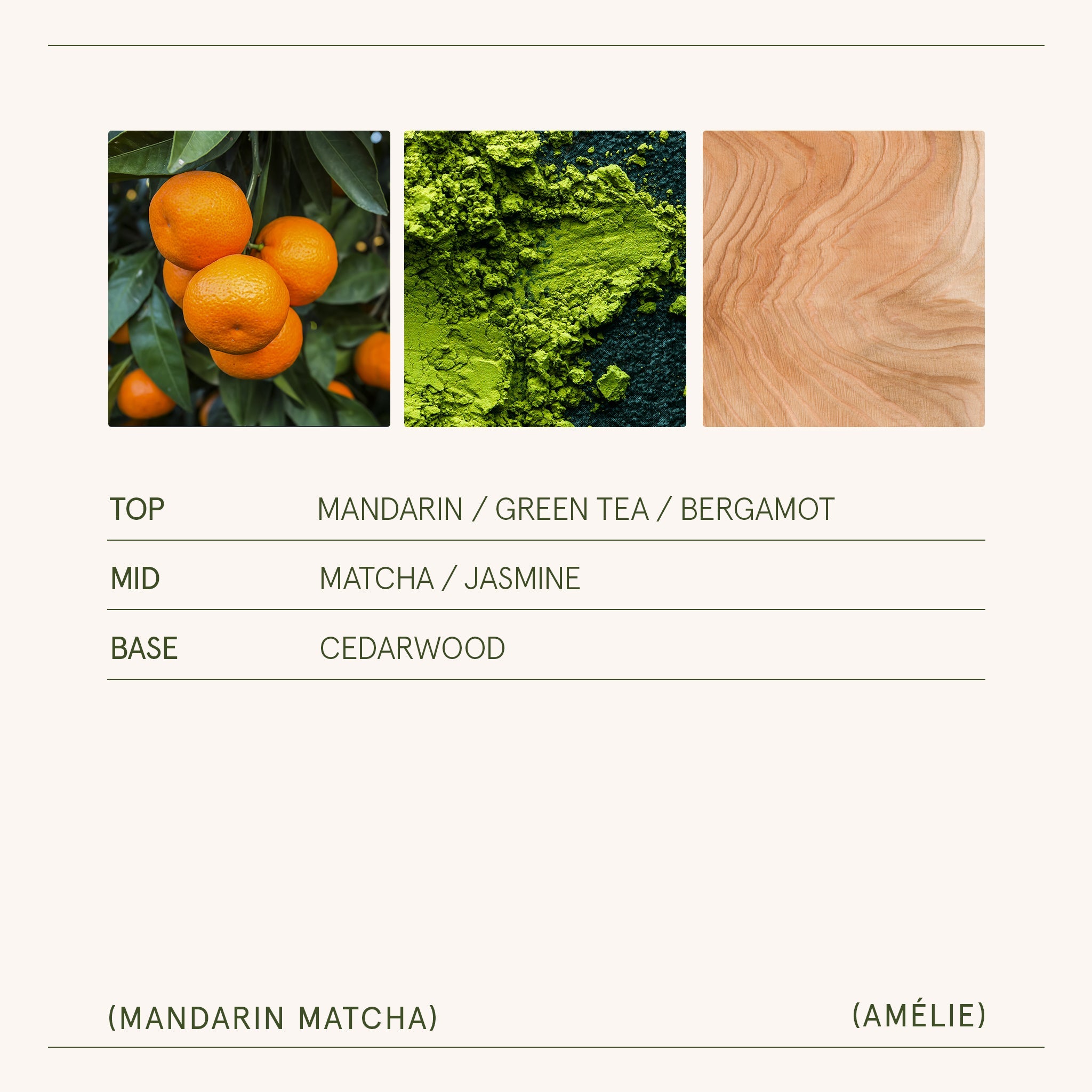 Amélie –  Mandarin Matcha Candle