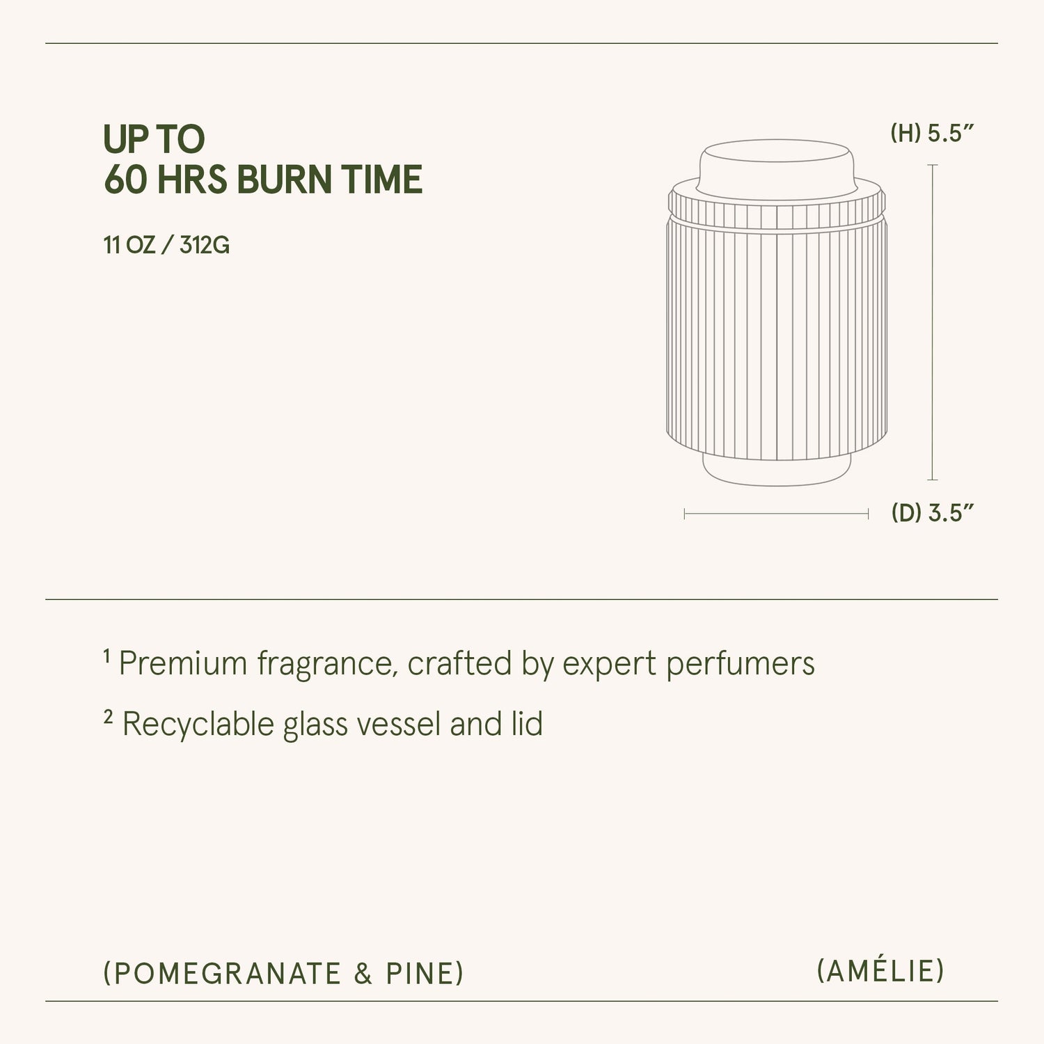 Amélie – Pomegranate &amp; Pine Candle