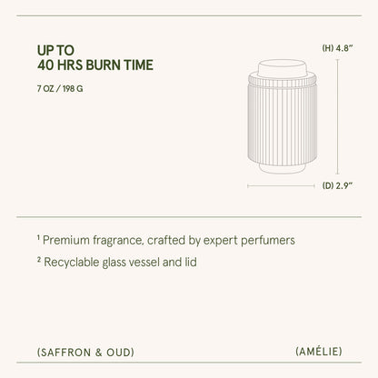 Amélie – Saffron &amp; Oud Candle