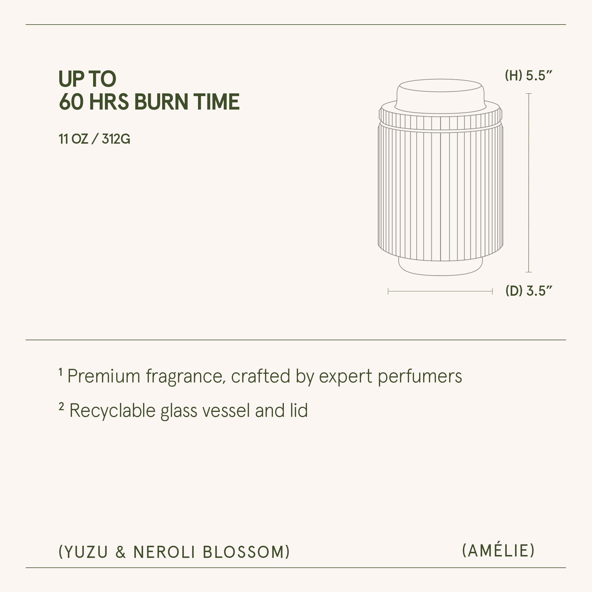 Amélie – Yuzu &amp; Neroli Blossom Candle