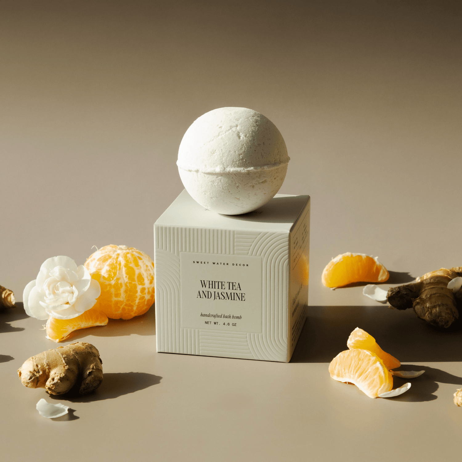 White Tea and Jasmine 4.6 oz Bath Bomb