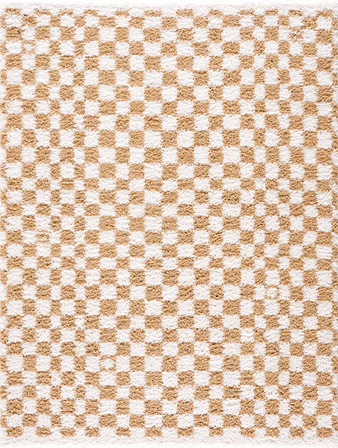 Kieu Mustard &amp; Ivory Checkered Area Rug