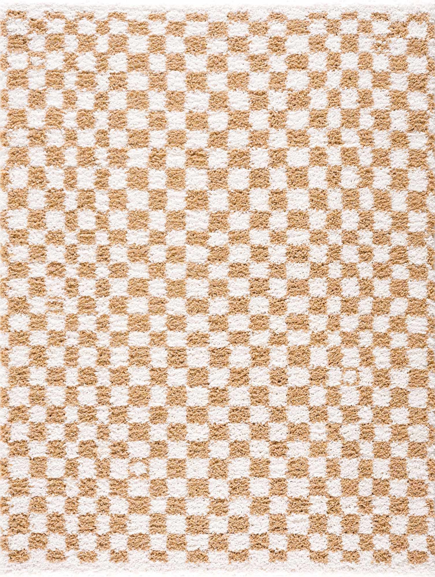 Kieu Mustard &amp; Ivory Checkered Area Rug