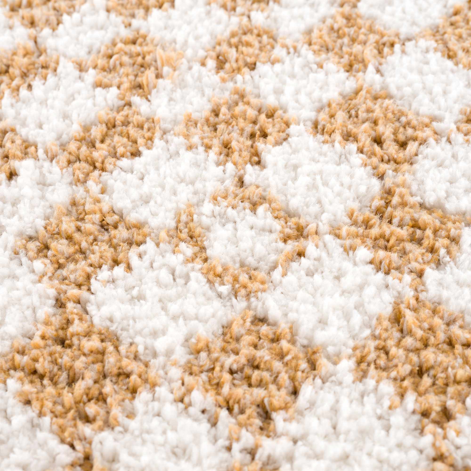Kieu Mustard &amp; Ivory Checkered Area Rug