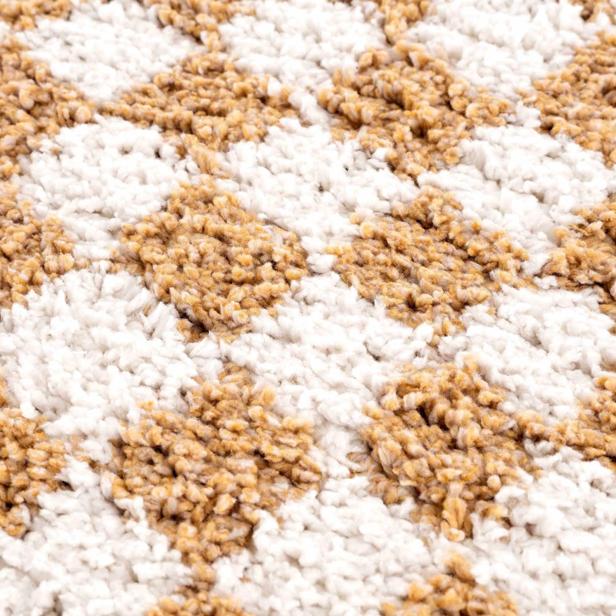 Kieu Mustard &amp; Ivory Checkered Area Rug