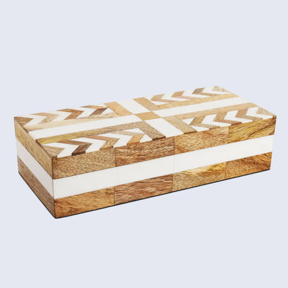 Patisserie Adorn Resin Wood Inlay Decorative Storage Box