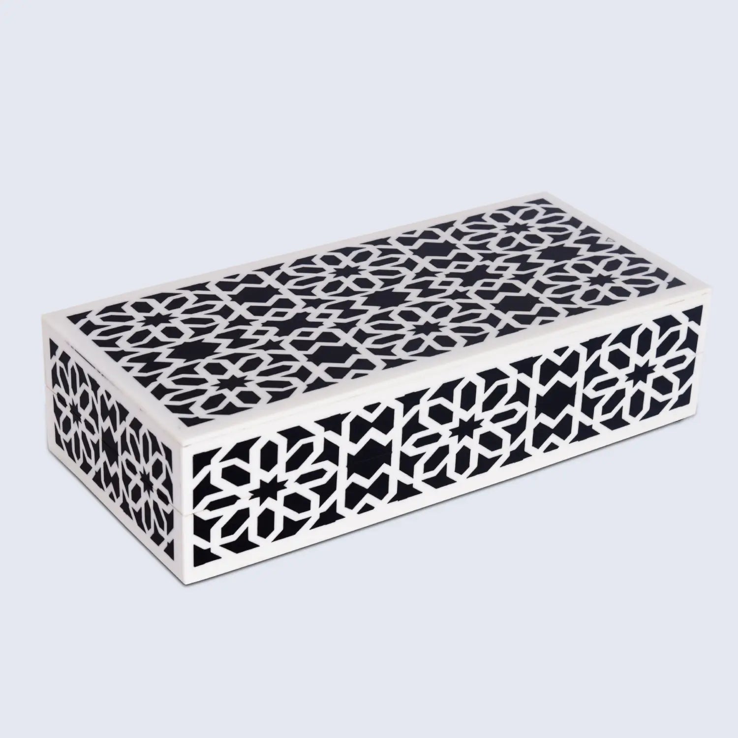 Shiraz Design Handcrafted Decorative Boxes in Black &amp; White