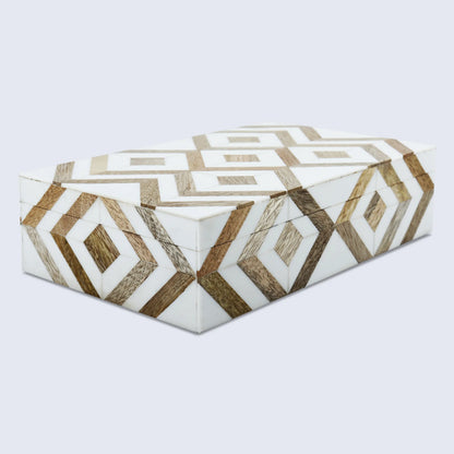 Marquet Array Wood &amp; Resin Inlay Handcrafted Decorative Boxes