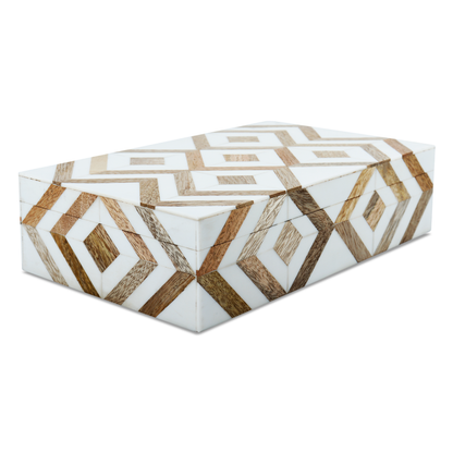 Marquet Array Wood &amp; Resin Inlay Handcrafted Decorative Boxes