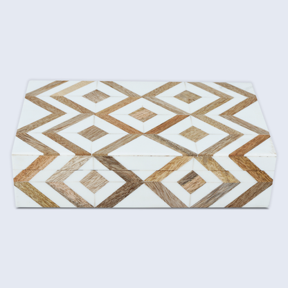 Marquet Array Wood &amp; Resin Inlay Handcrafted Decorative Boxes