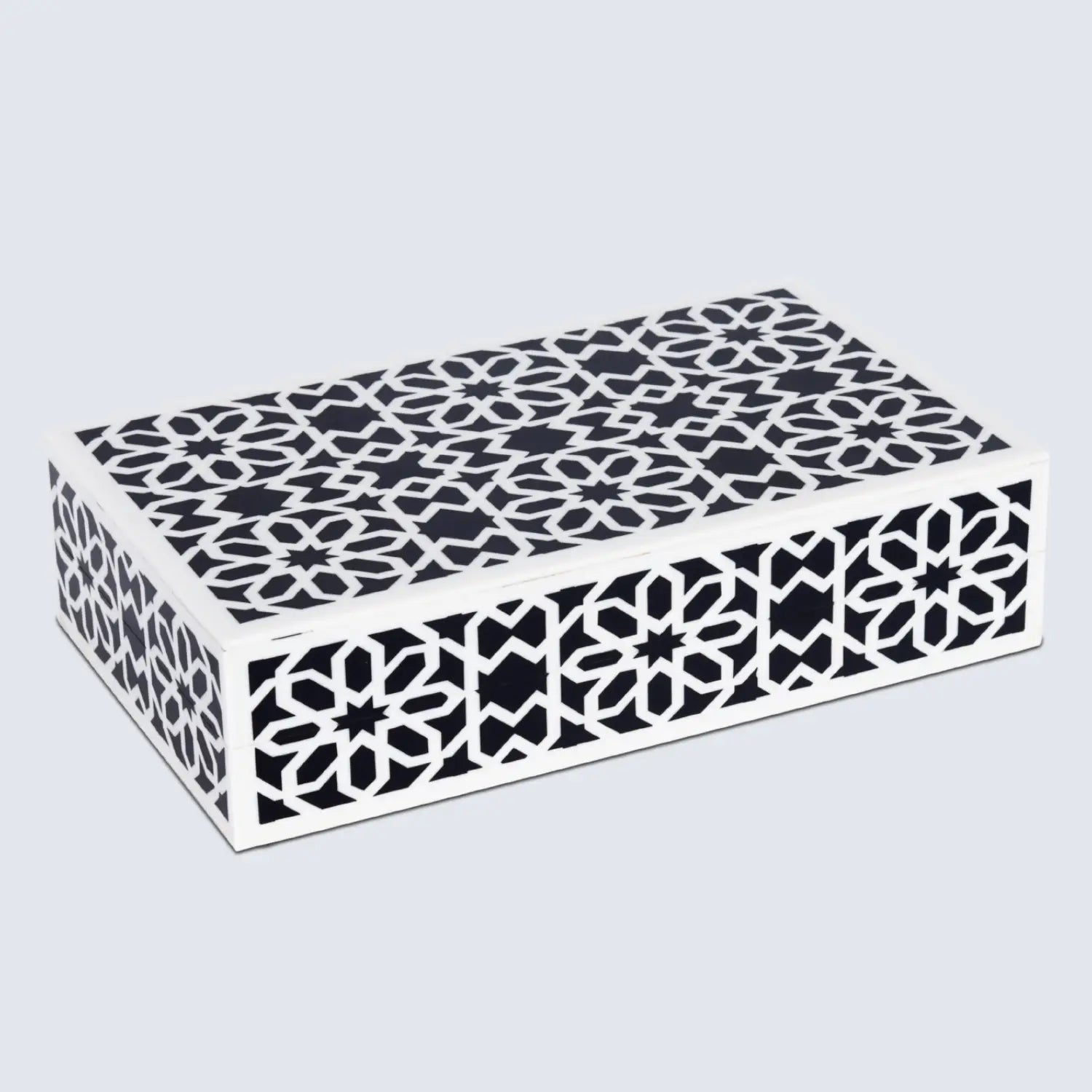 Shiraz Design Handcrafted Decorative Boxes in Black &amp; White