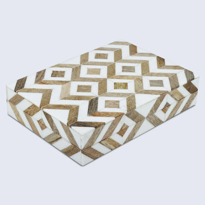 Marquet Array Wood &amp; Resin Inlay Handcrafted Decorative Boxes