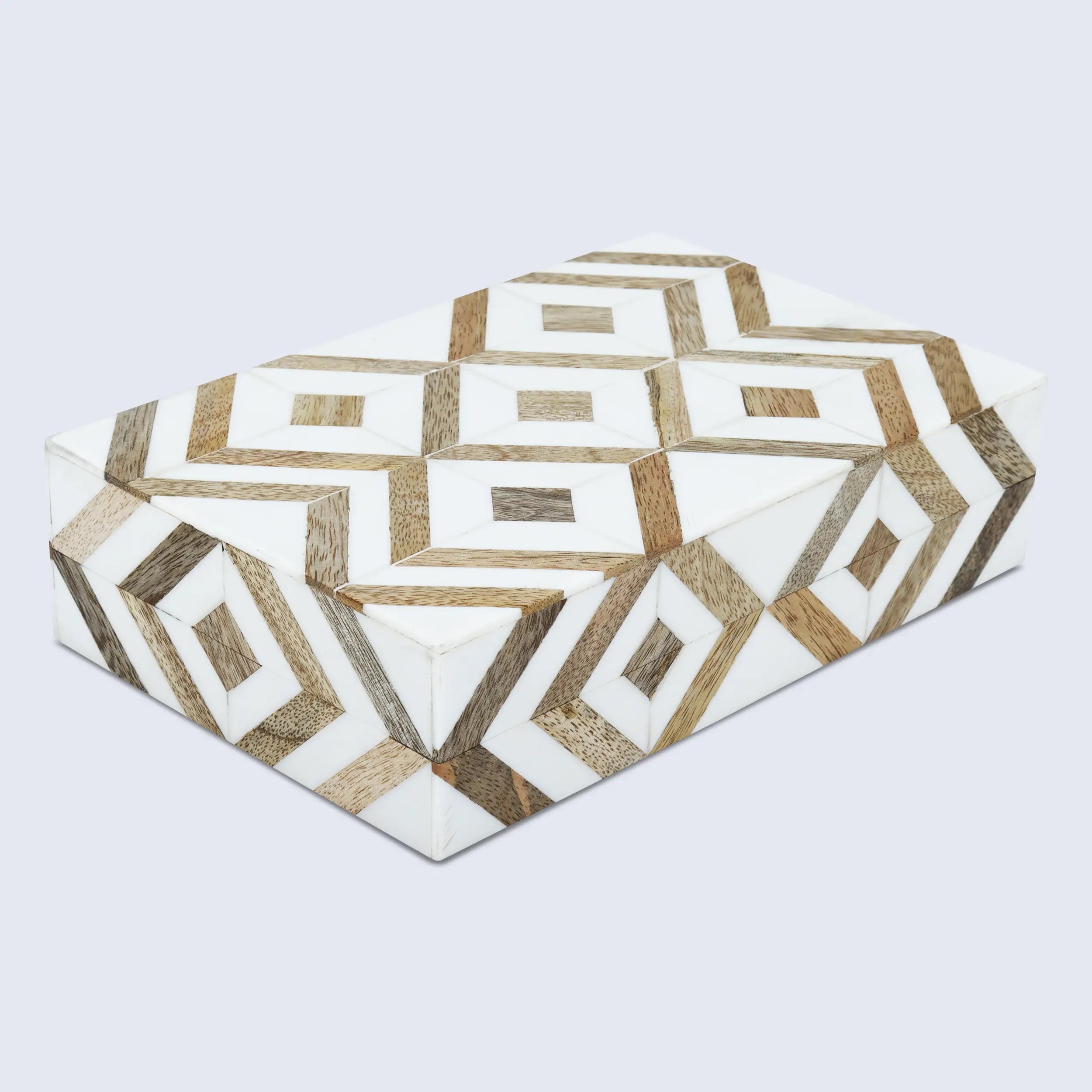 Marquet Array Wood &amp; Resin Inlay Handcrafted Decorative Boxes