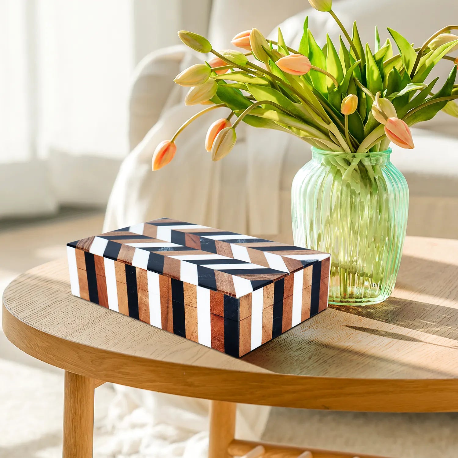 Marquet Cosmo Wood & Resin Inlay Decorative Boxes