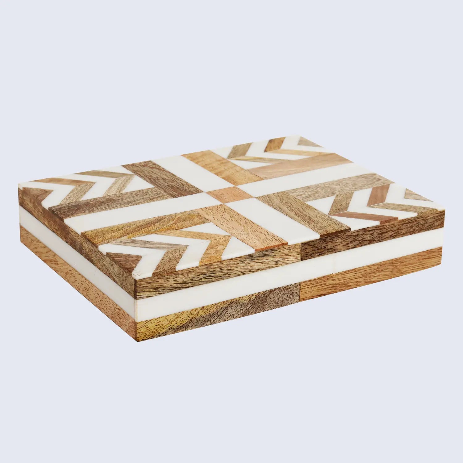 Patisserie Adorn Resin Wood Inlay Decorative Storage Box