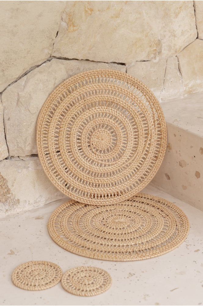 Woven Rattan Placemat Set of 4