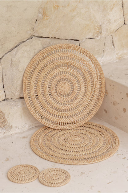 Woven Rattan Placemat Set of 4