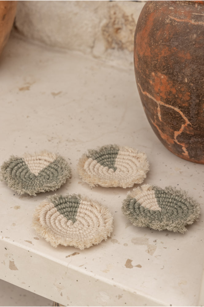 Patterned Coaster Sets - 2 Colors