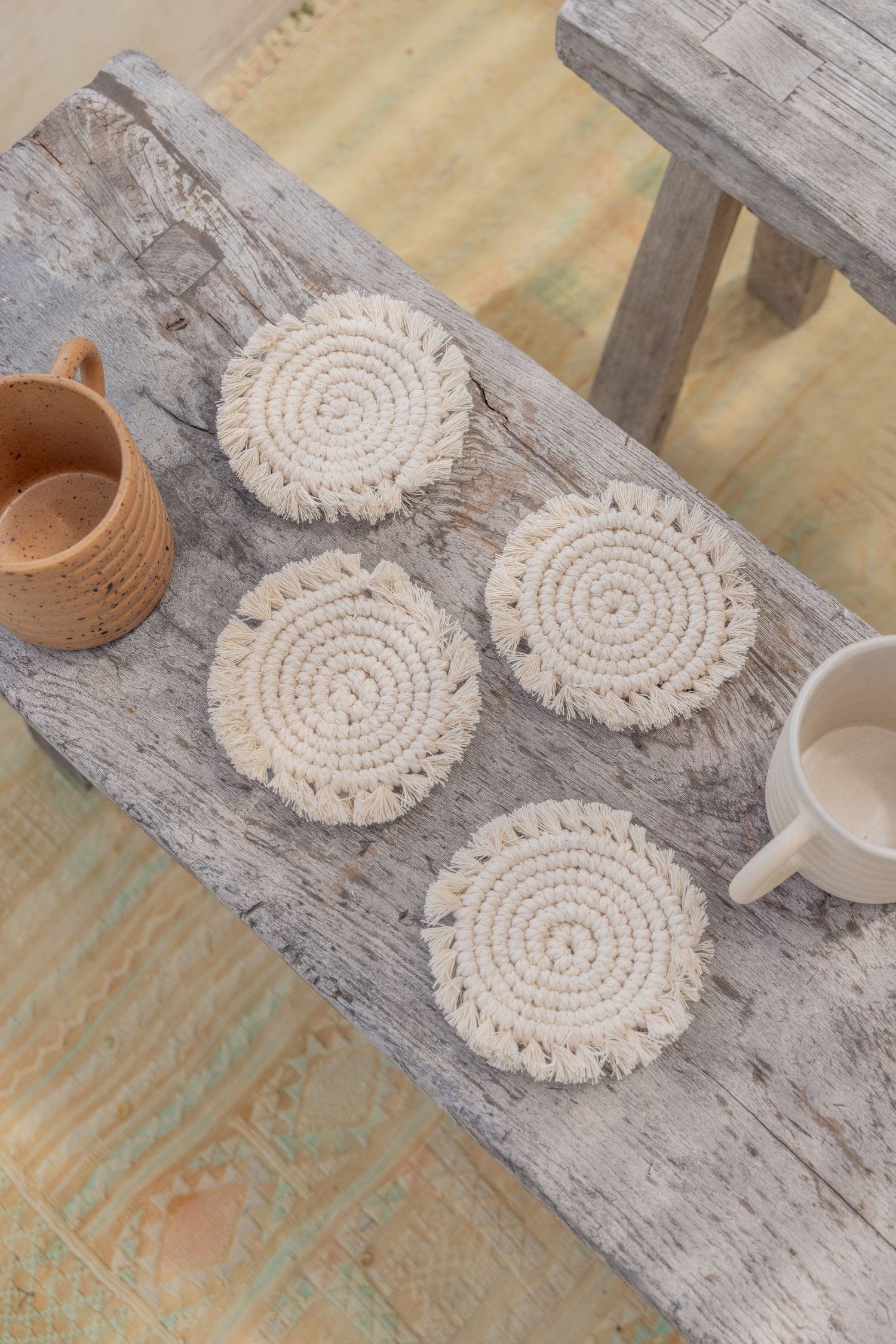 Natural Mixed Coaster Sets - 3 Colors